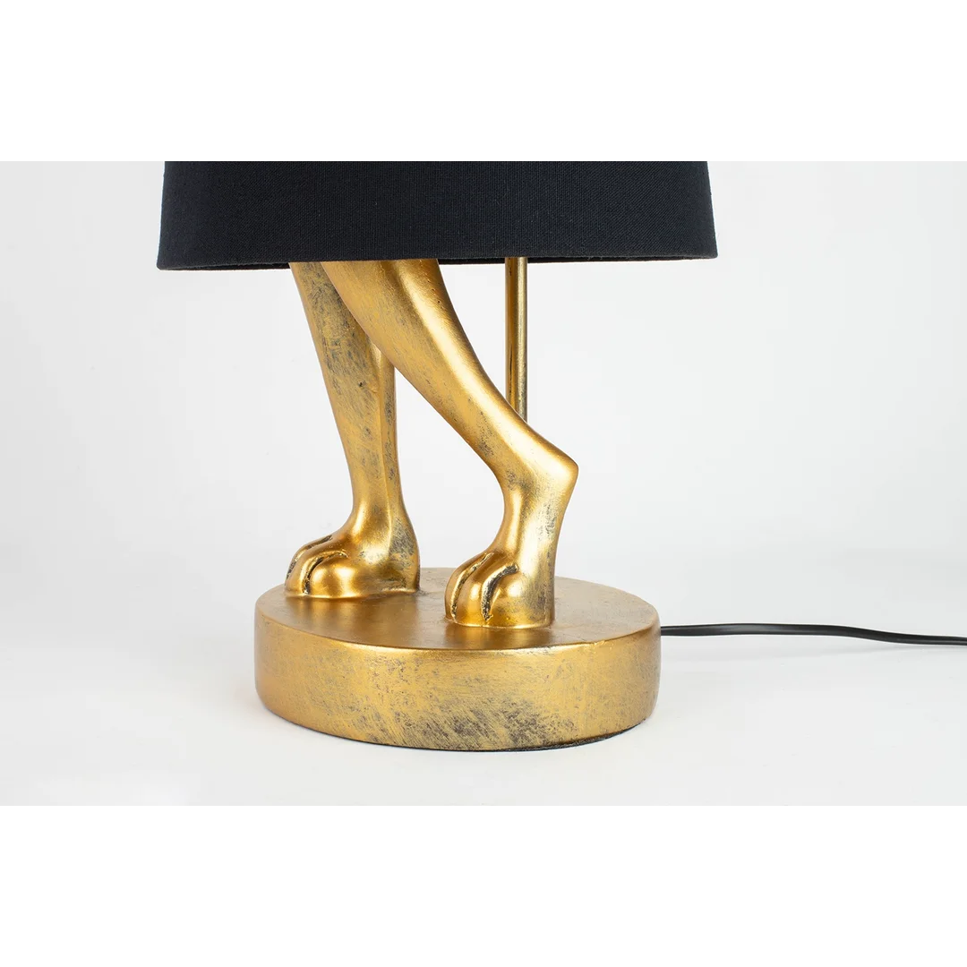 KARE lampa stołowa RABBIT 50 cm złota / czarna — zdjęcie 6