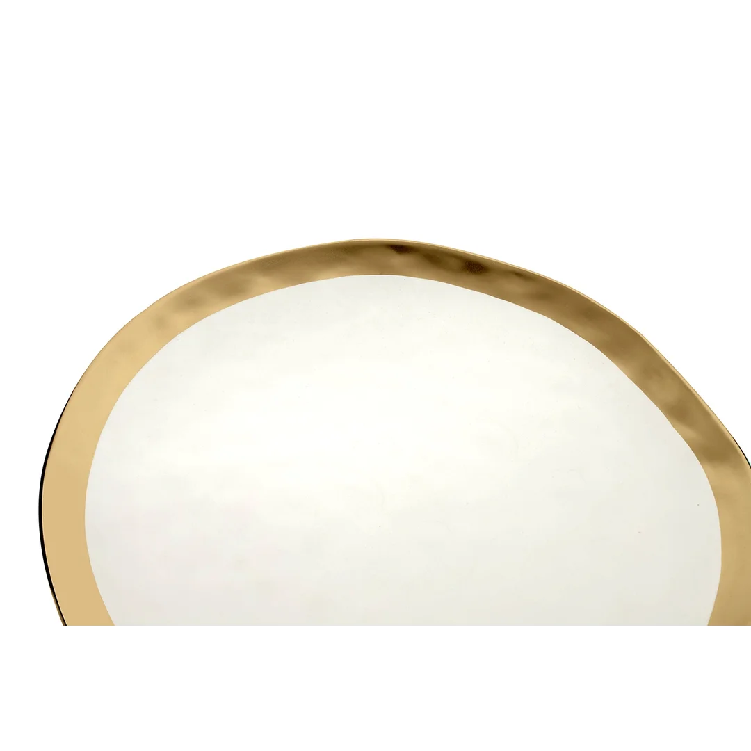 KARE talerz BELL 31 cm biało-złoty — zdjęcie 3