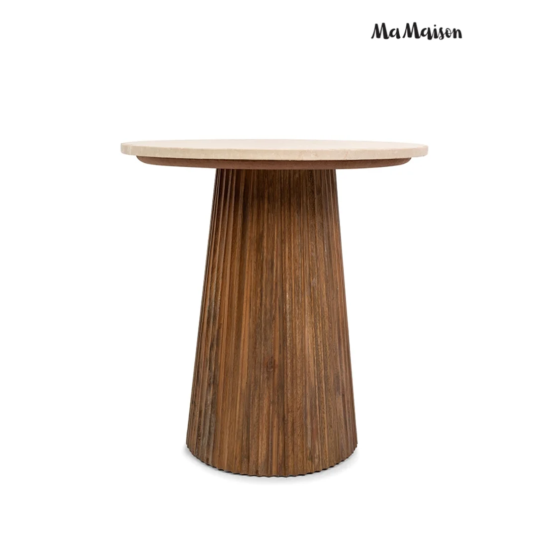 MaMaison stolik ARGENTINA 50 marmur / drewno — zdjęcie 5