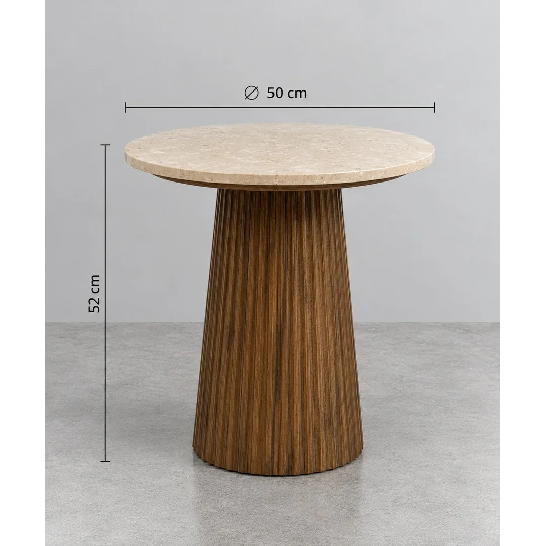 MaMaison stolik ARGENTINA 50 marmur / drewno — zdjęcie 9
