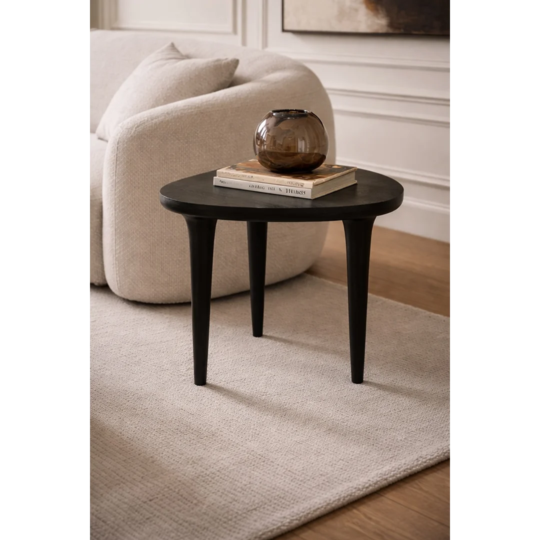 MaMaison stolik LAMINAR 49 czarny / drewno — zdjęcie 5