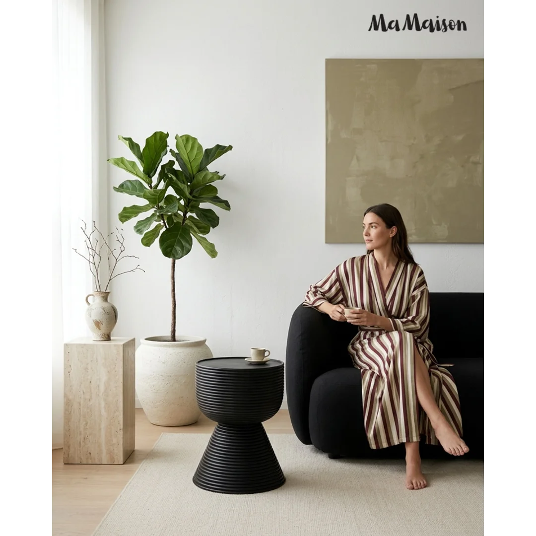 MaMaison stolik LAPIS 36 czarny / drewno mango — zdjęcie 6