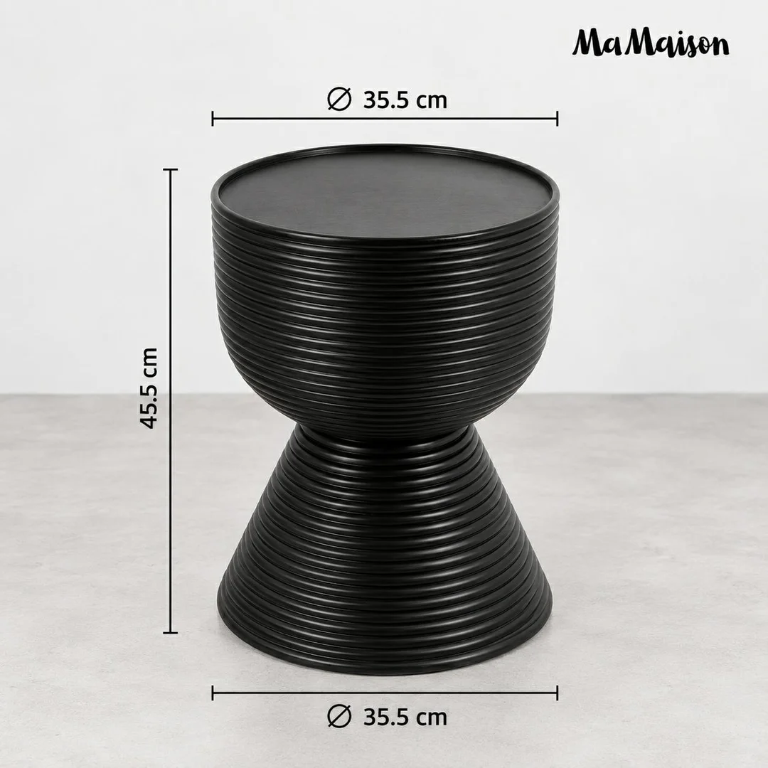 MaMaison stolik LAPIS 36 czarny / drewno mango — zdjęcie 9