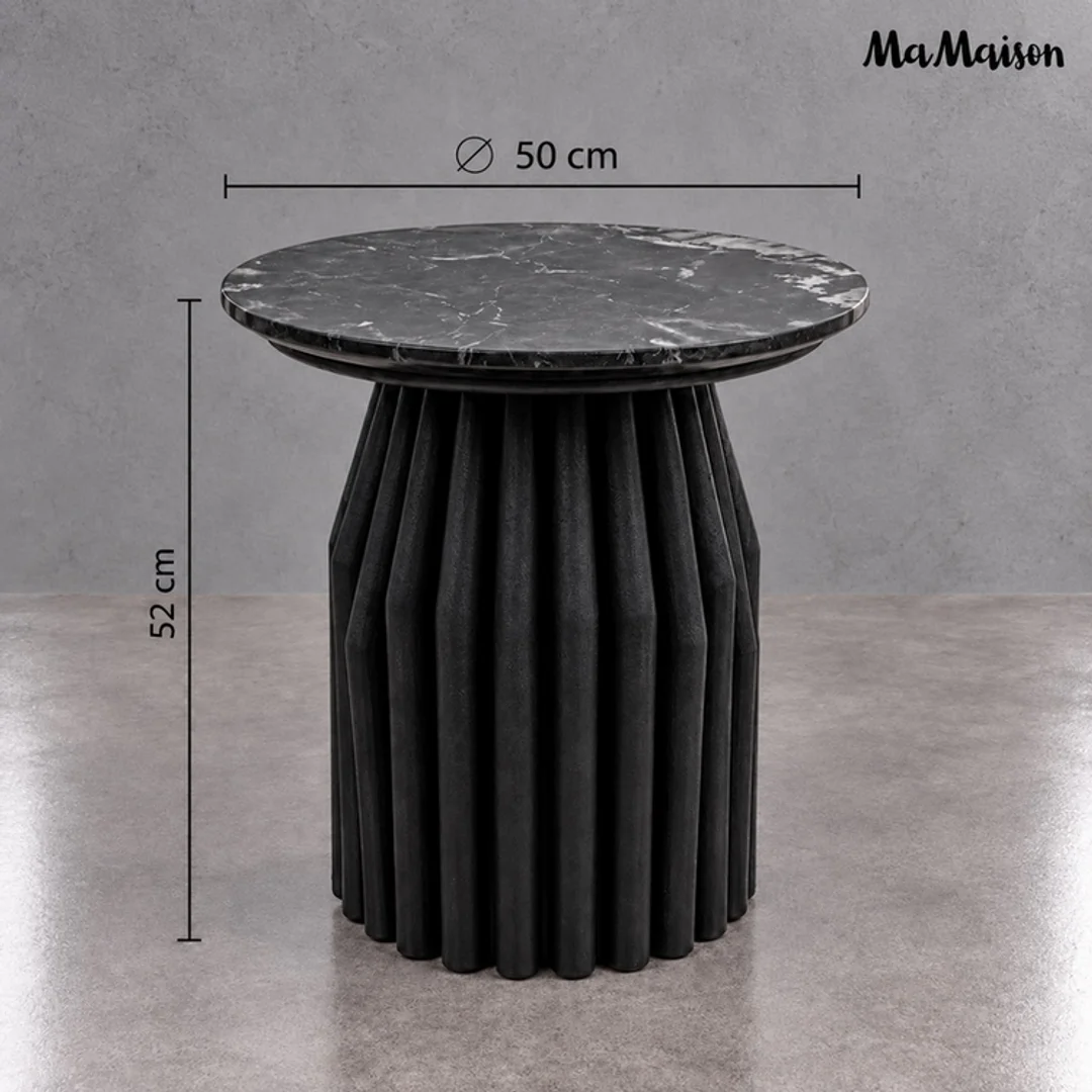 MaMaison stolik LEVANTE 50 czarny marmur / drewno — zdjęcie 7