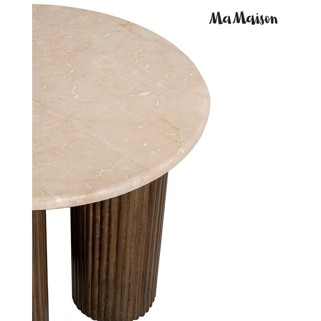MaMaison stolik RAGNO 50 marmur / drewno — zdjęcie 3