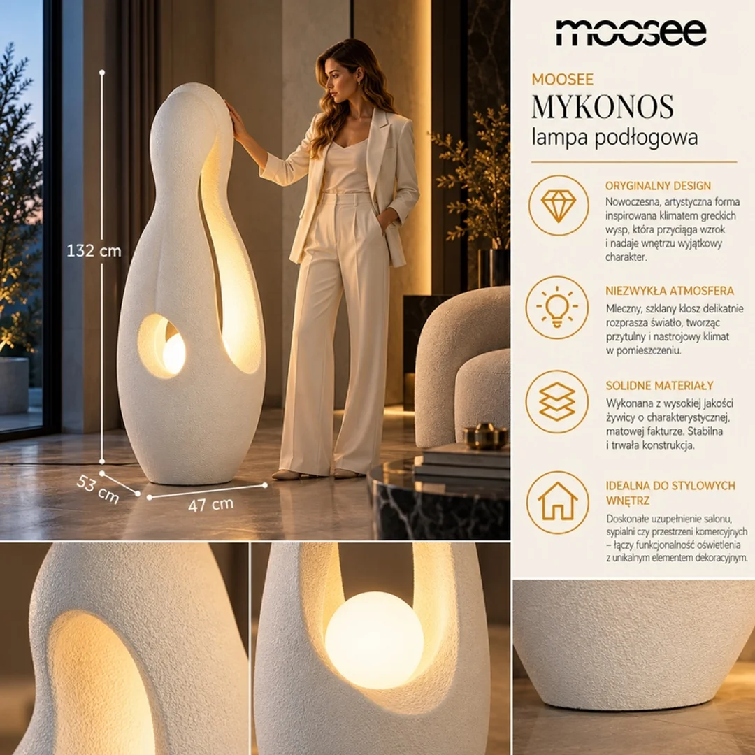 MOOSEE lampa podłogowa MYKONOS — zdjęcie 9