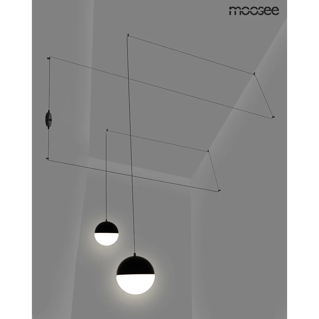 MOOSEE lampa ścienna BOWL DUO czarna — zdjęcie 5