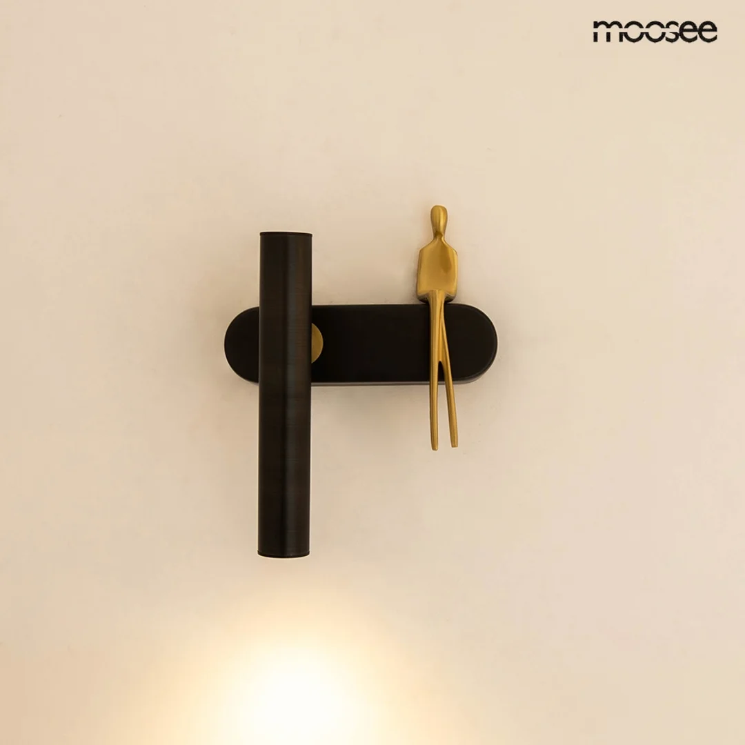 MOOSEE lampa ścienna BOY TUBE L czarna — zdjęcie 2