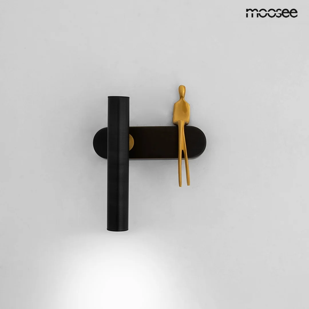 MOOSEE lampa ścienna BOY TUBE L czarna — zdjęcie 3