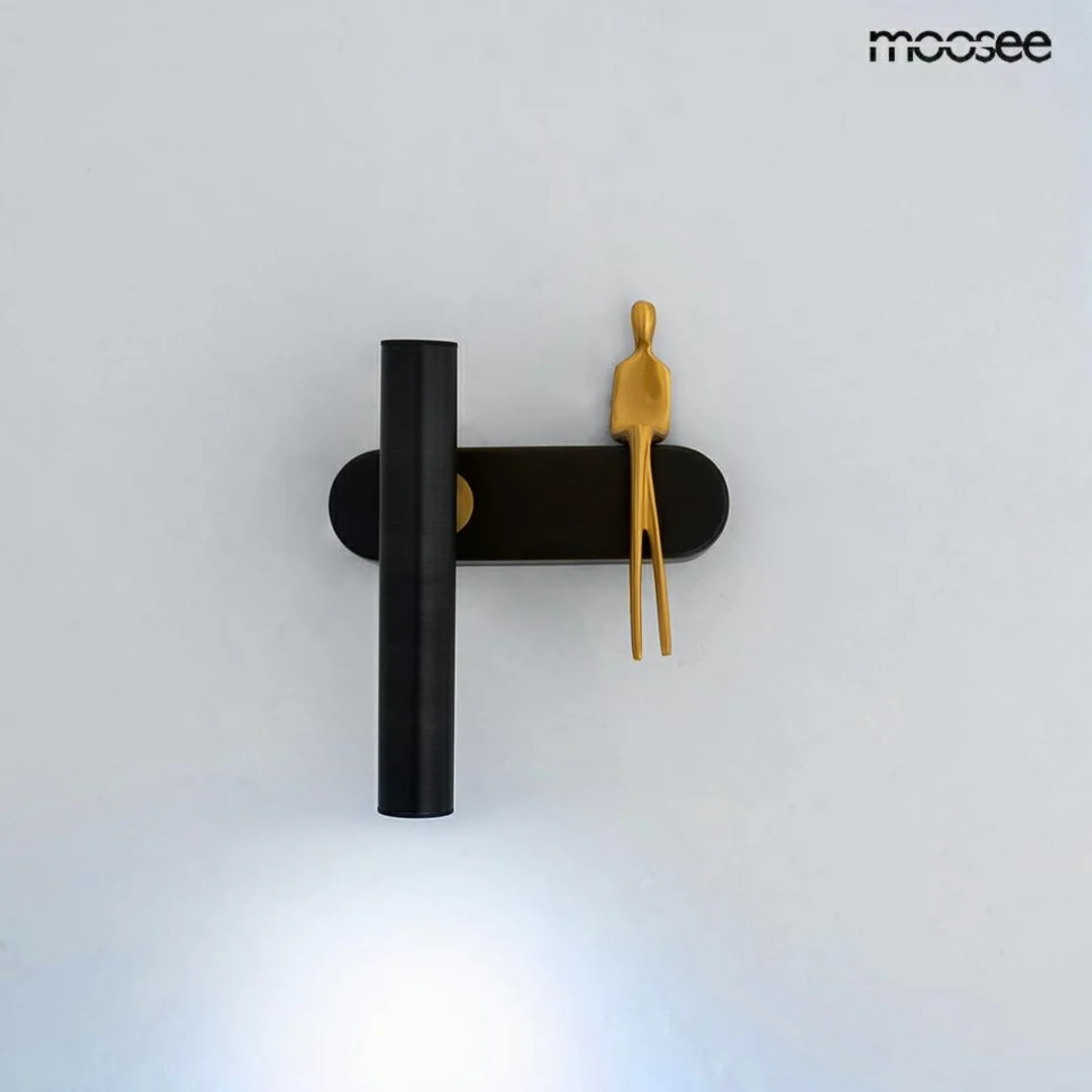 MOOSEE lampa ścienna BOY TUBE L czarna — zdjęcie 4
