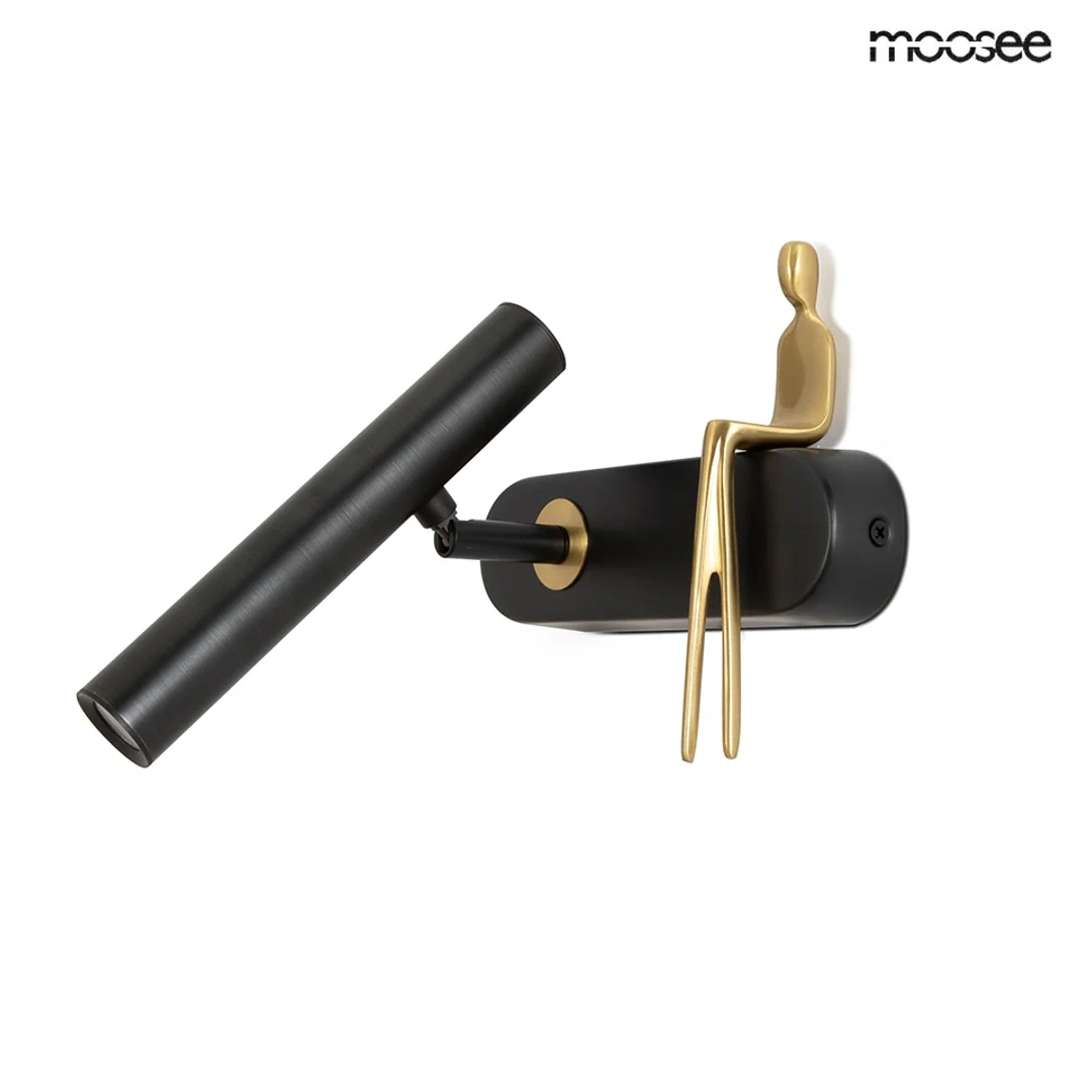 MOOSEE lampa ścienna BOY TUBE L czarna — zdjęcie 5