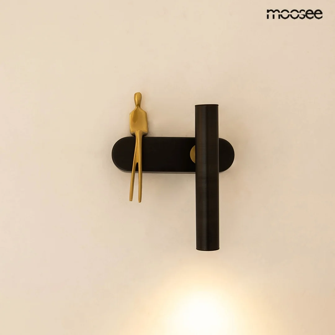 MOOSEE lampa ścienna BOY TUBE R czarna — zdjęcie 2