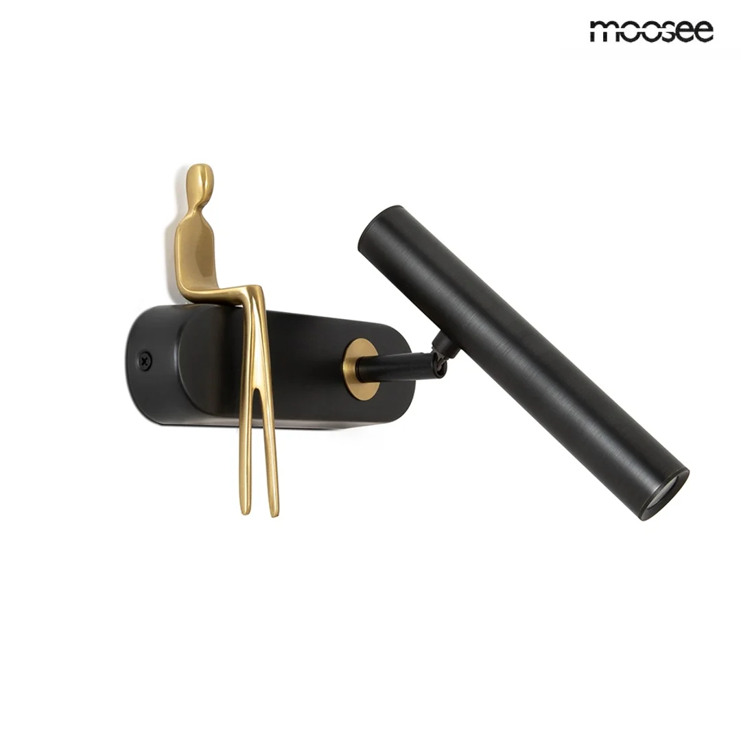 MOOSEE lampa ścienna BOY TUBE R czarna — zdjęcie 5