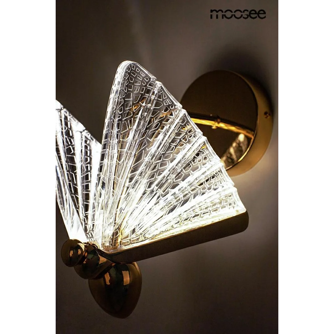 MOOSEE lampa ścienna BUTTERFLY S złota — zdjęcie 6