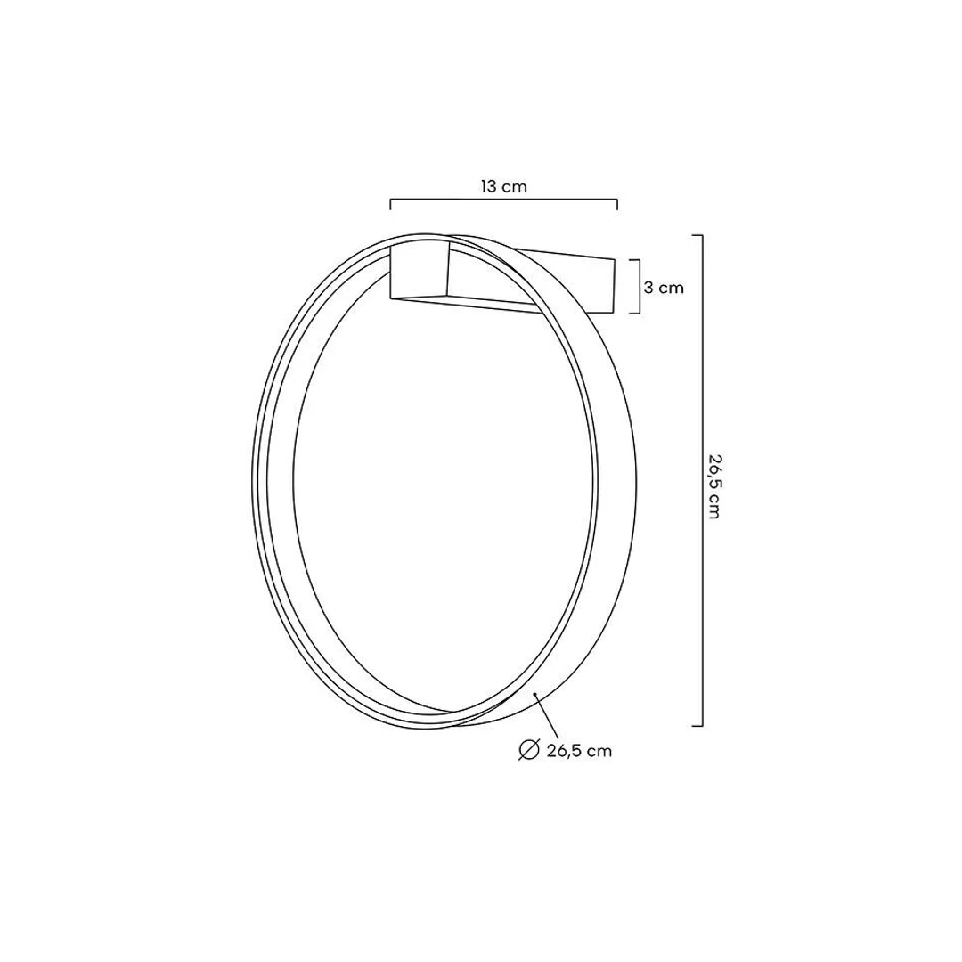 MOOSEE lampa ścienna CIRCLE WALL złota — zdjęcie 10