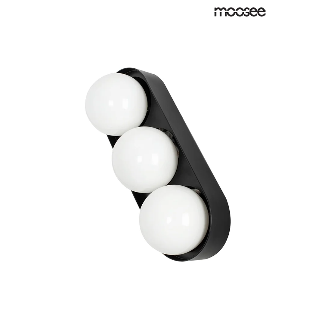 MOOSEE lampa ścienna DROPS 3 czarna — zdjęcie 2