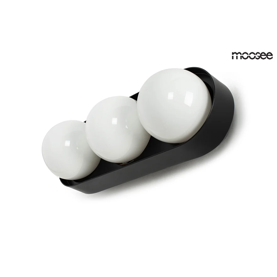 MOOSEE lampa ścienna DROPS 3 czarna — zdjęcie 6