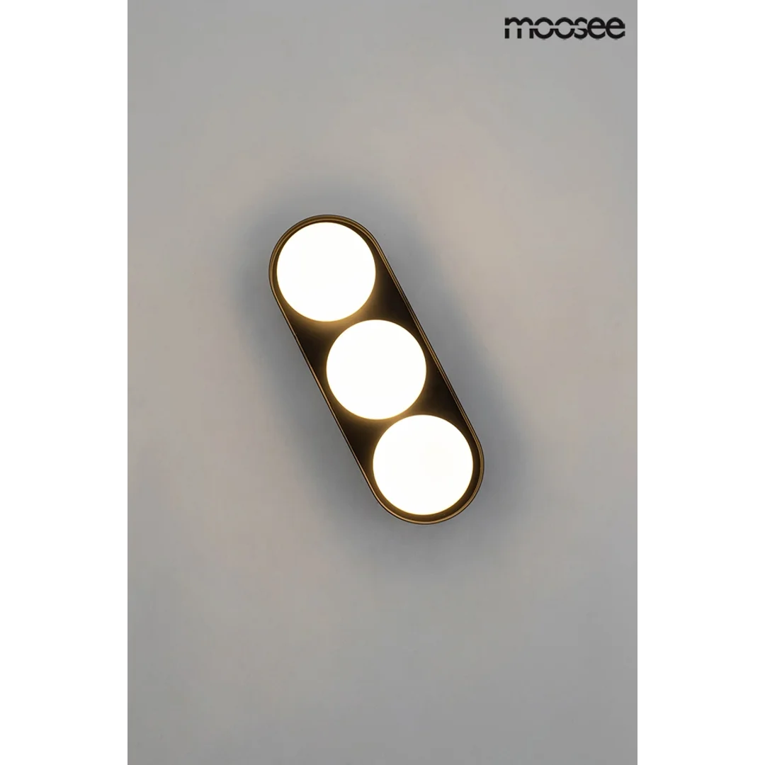 MOOSEE lampa ścienna DROPS 3 czarna — zdjęcie 7