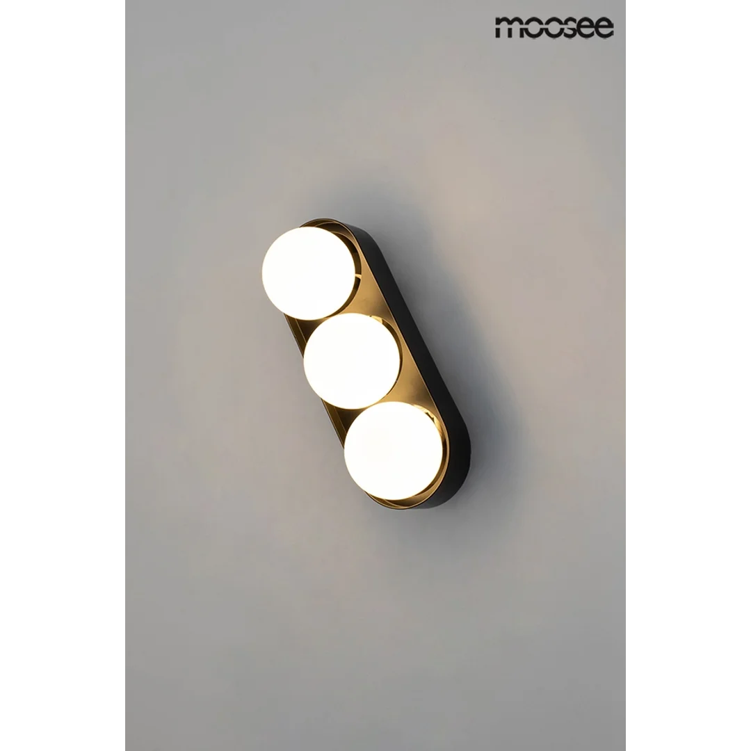 MOOSEE lampa ścienna DROPS 3 czarna — zdjęcie 8