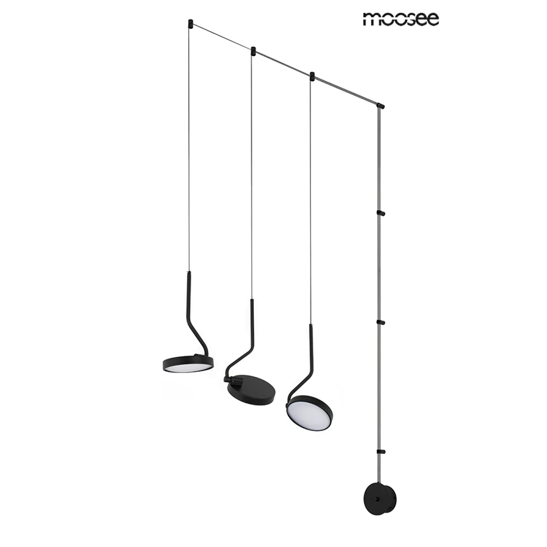 MOOSEE lampa ścienna FLAT 3 czarna — zdjęcie 4