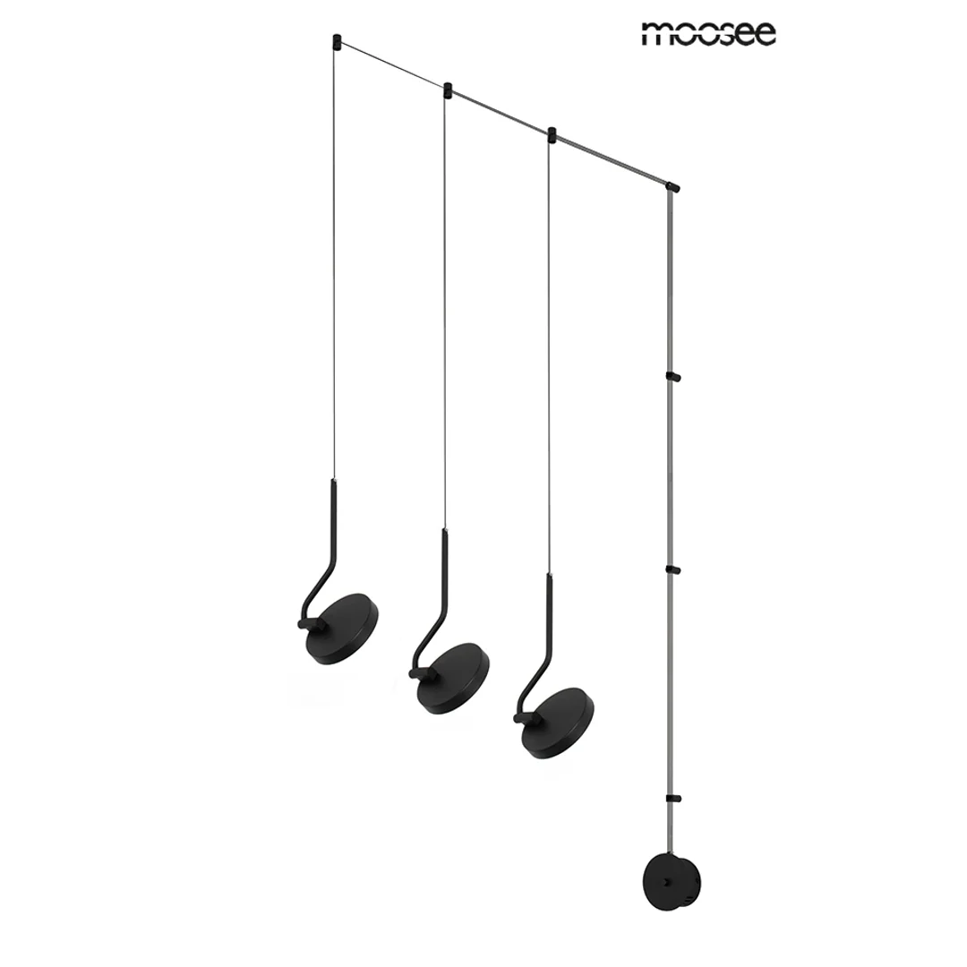 MOOSEE lampa ścienna FLAT 3 czarna — zdjęcie 5