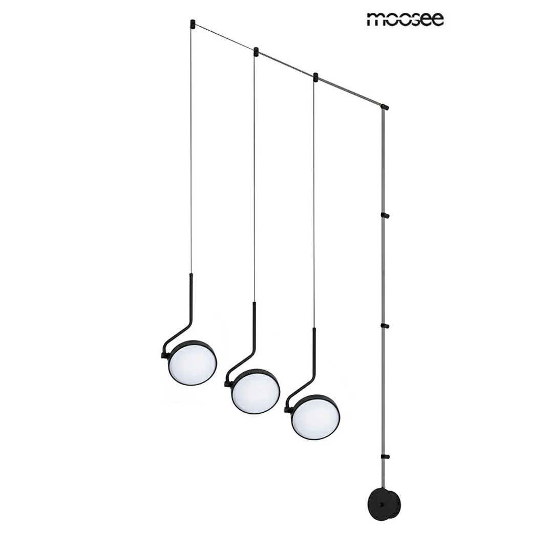 MOOSEE lampa ścienna FLAT 3 czarna — zdjęcie 6