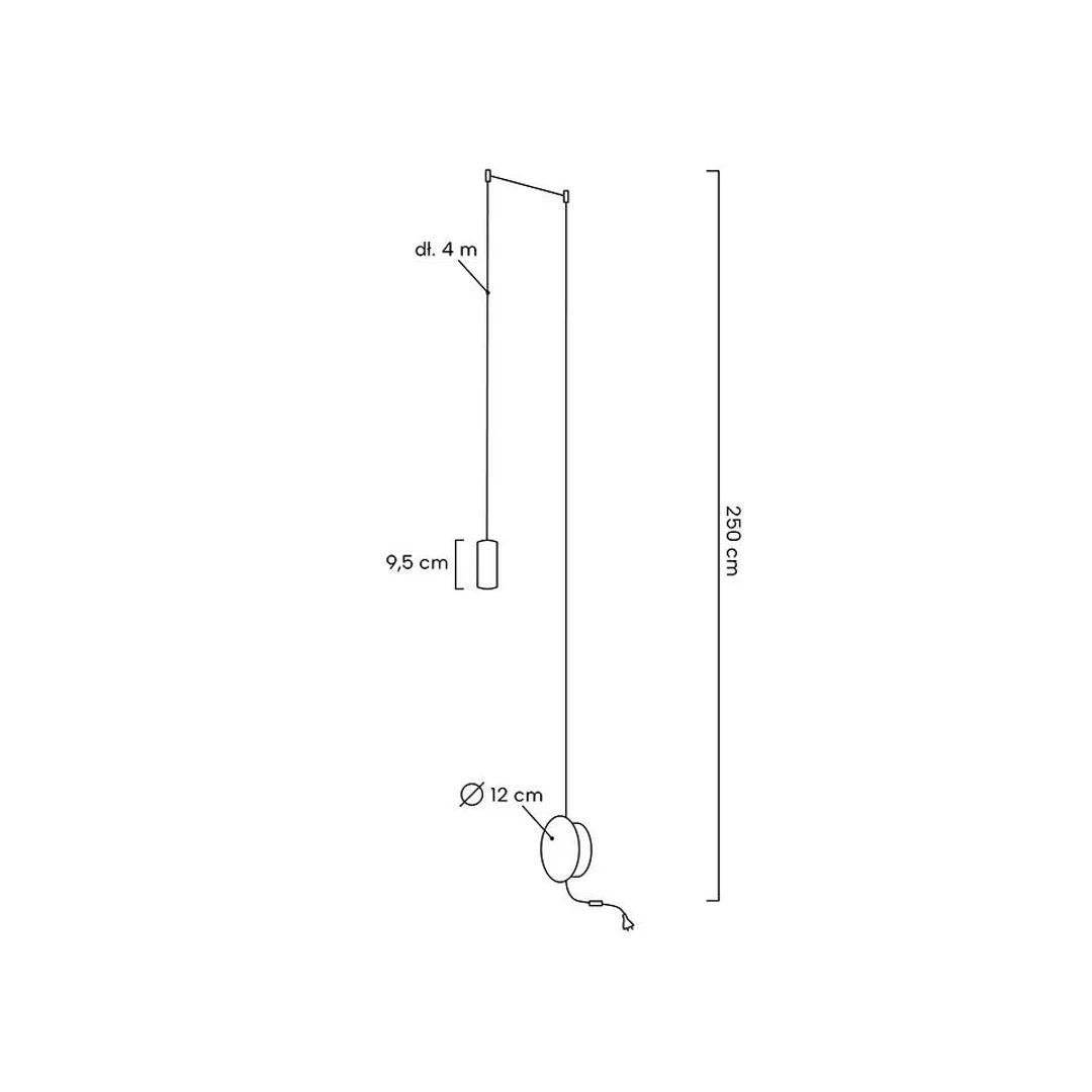 MOOSEE lampa ścienna FLUSSO WALL czarna — zdjęcie 2