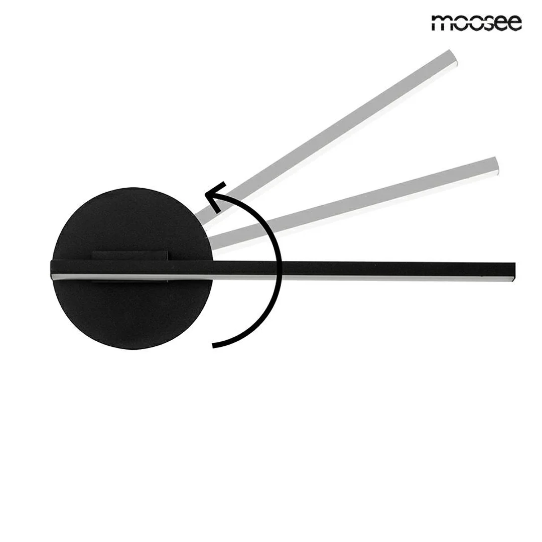 MOOSEE lampa ścienna HORIZON czarna — zdjęcie 6