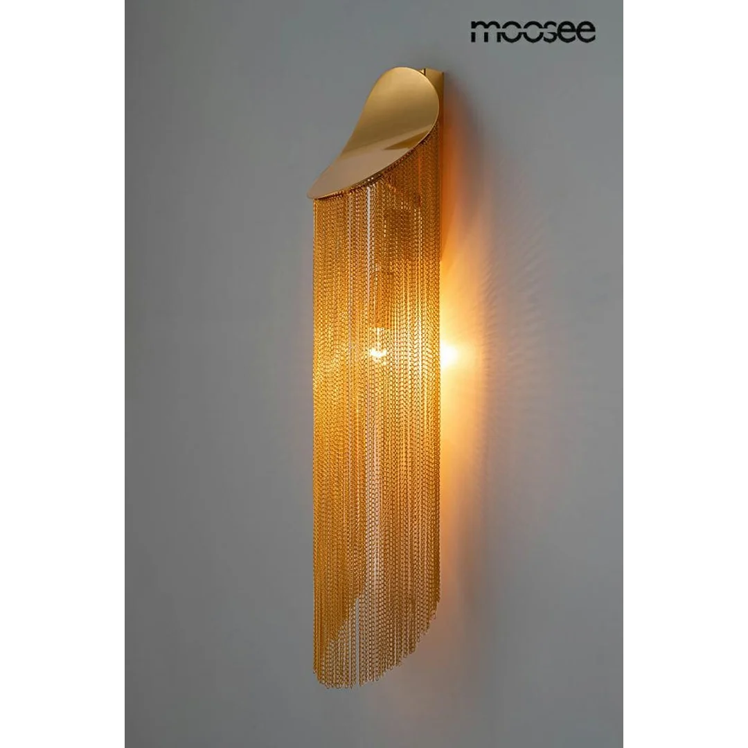 MOOSEE lampa ścienna LAMBADA łańcuszki złota — zdjęcie 3