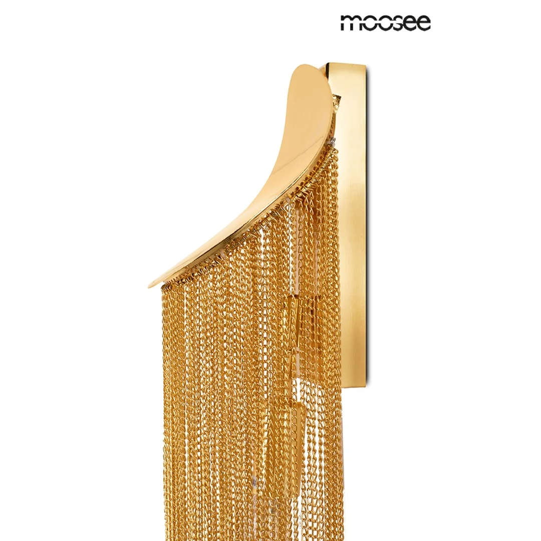 MOOSEE lampa ścienna LAMBADA łańcuszki złota — zdjęcie 7