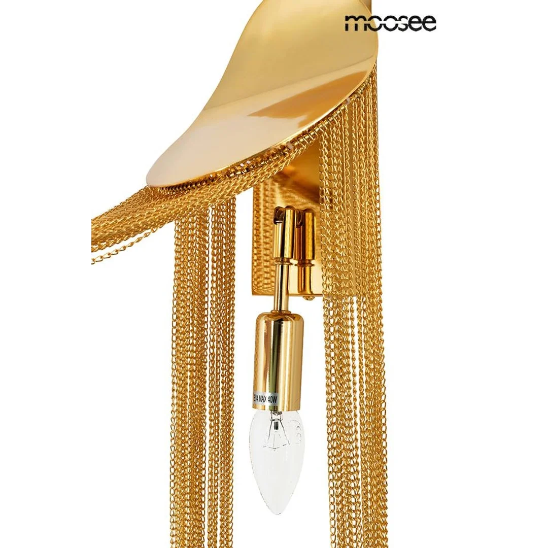 MOOSEE lampa ścienna LAMBADA łańcuszki złota — zdjęcie 9