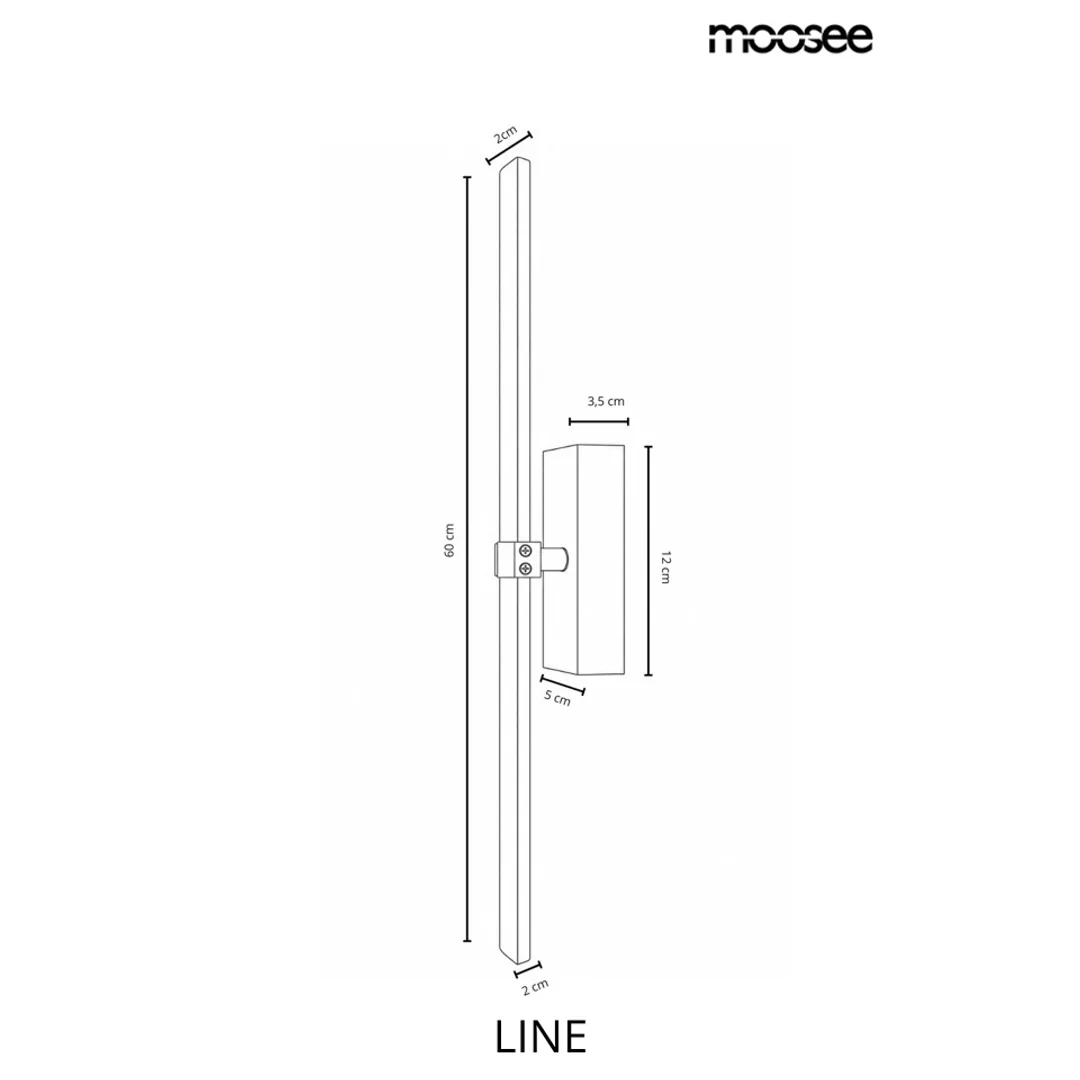 MOOSEE lampa ścienna LINE złota — zdjęcie 9