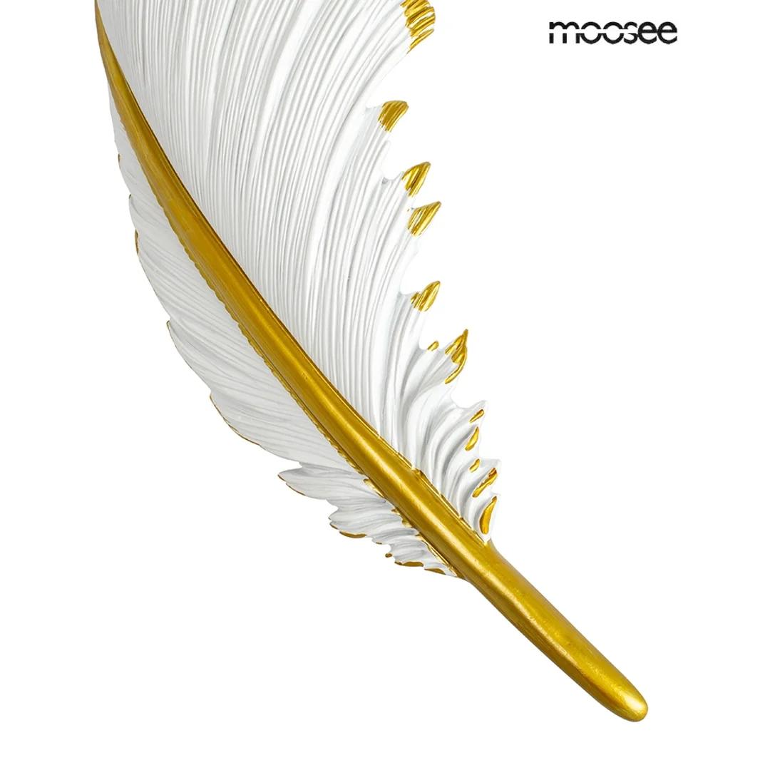 MOOSEE lampa ścienna PIÓRKO biała / złota — zdjęcie 6