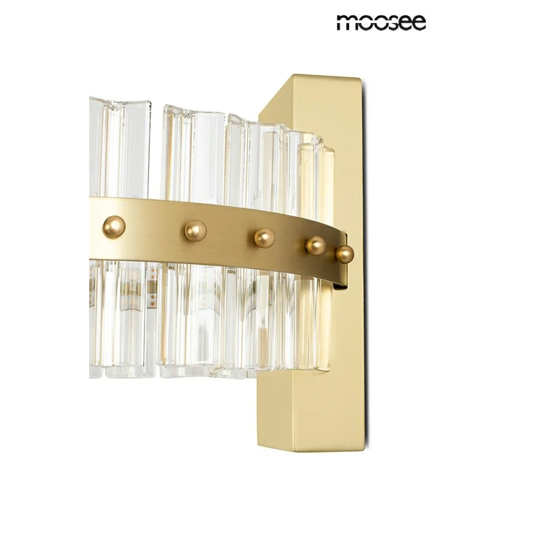 MOOSEE lampa ścienna SATURNUS WALL złota - LED, kryształ, stal szczotkowana — zdjęcie 2