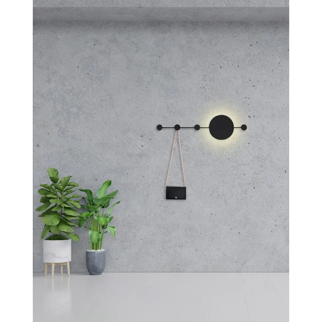 MOOSEE lampa ścienna SHADOW HANG z wieszakiem czarna — zdjęcie 7