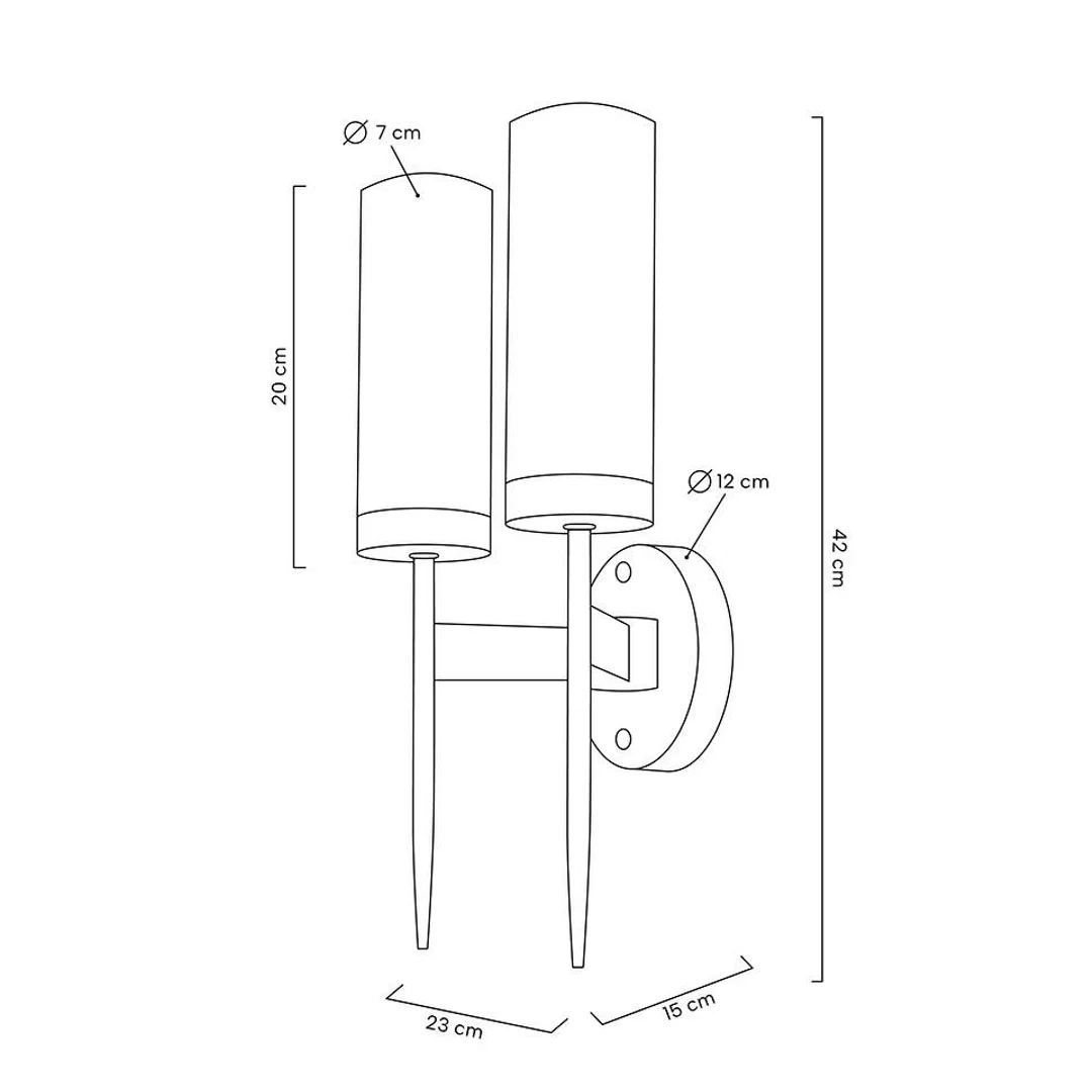 MOOSEE lampa ścienna TORCH TWIN złota — zdjęcie 10