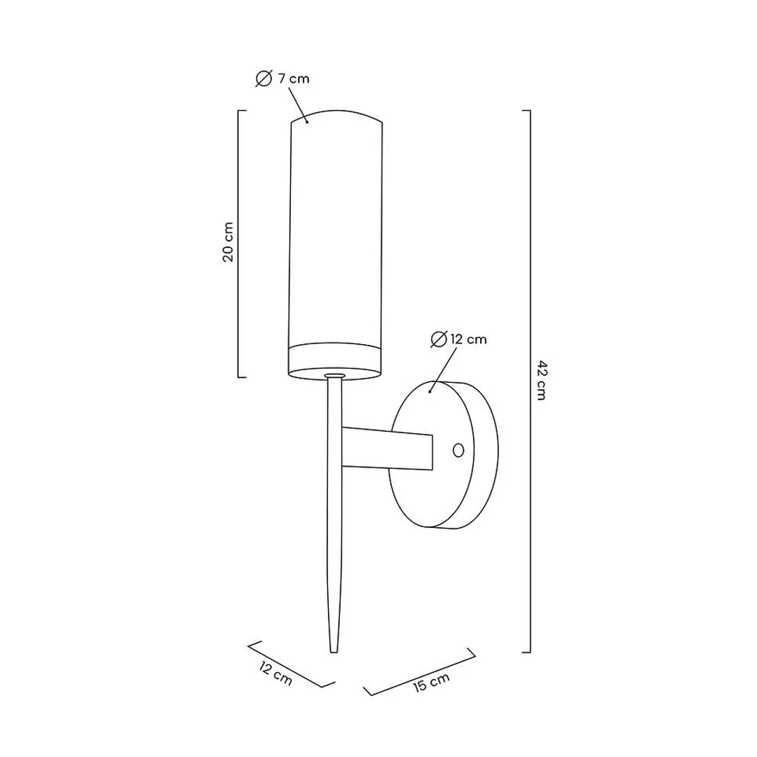 MOOSEE lampa ścienna TORCH złota — zdjęcie 8
