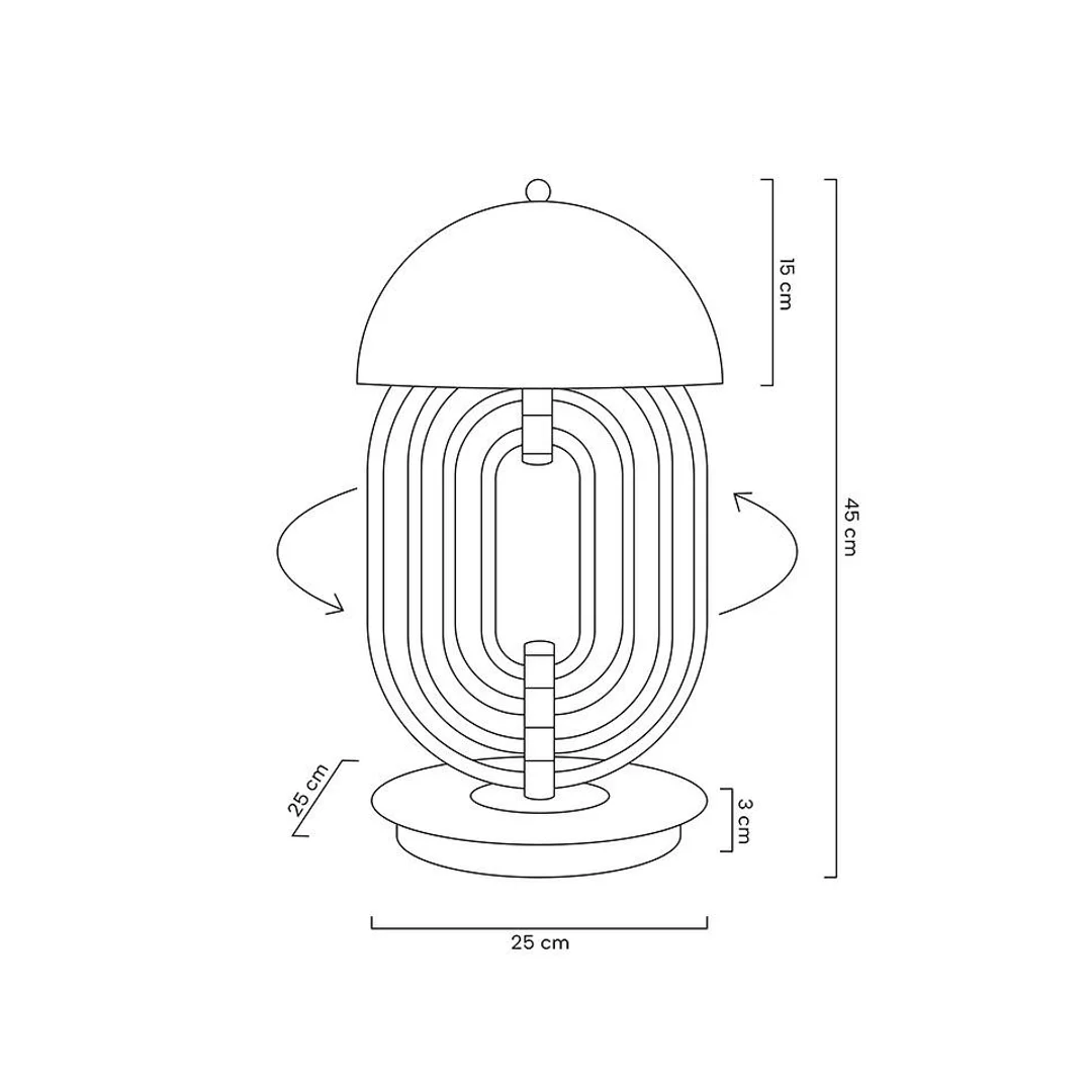 MOOSEE lampa stołowa BOTTEGA złota / czarna — zdjęcie 10