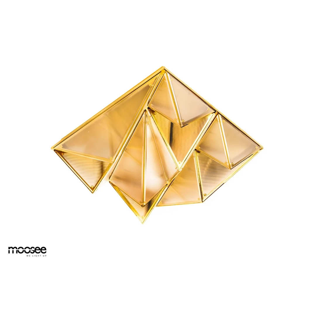MOOSEE lampa sufitowa / plafon PYRAMIDS złota — zdjęcie 4