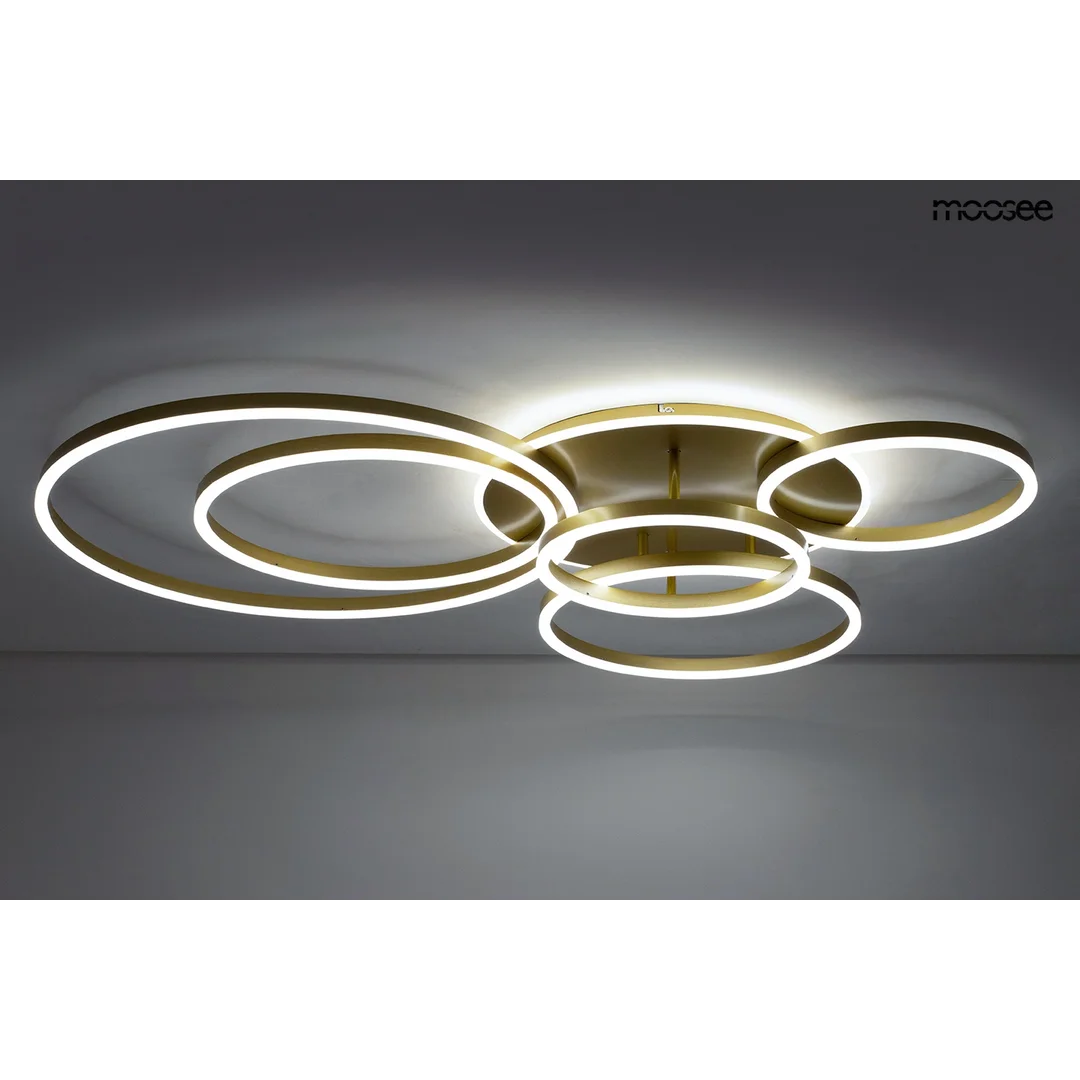 MOOSEE lampa sufitowa / plafon RINGS 6 złota — zdjęcie 2
