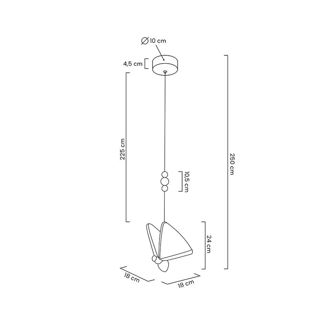 MOOSEE lampa wisząca BUTTERFLY M złota — zdjęcie 8