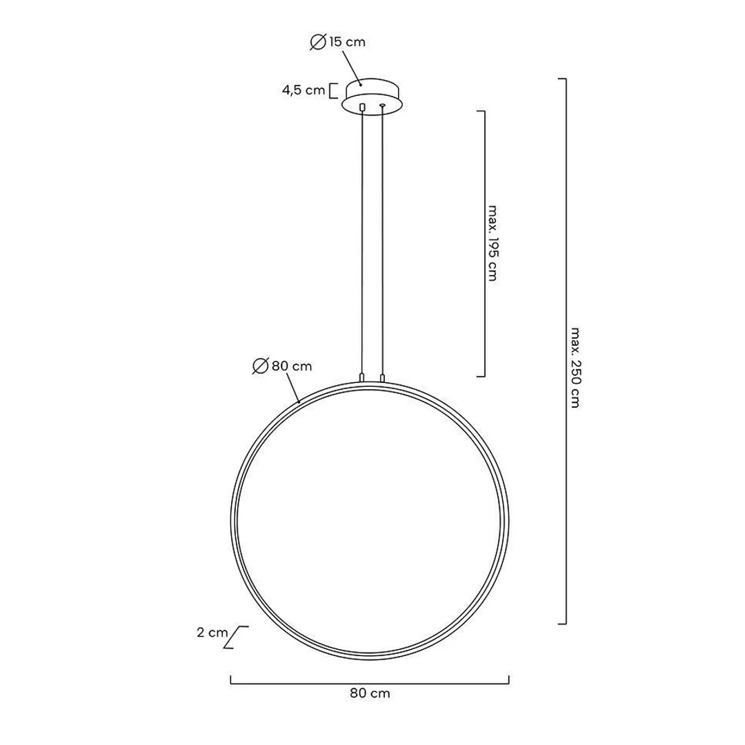 MOOSEE lampa wisząca CIRCULO 80 czarna — zdjęcie 8
