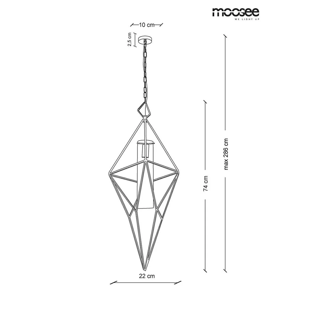 MOOSEE lampa wisząca HAVANA L - złota — zdjęcie 8