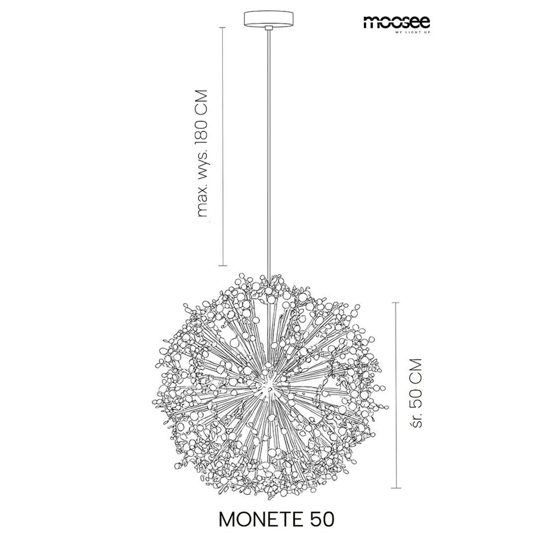 MOOSEE lampa wisząca MONETE 50 złota — zdjęcie 8