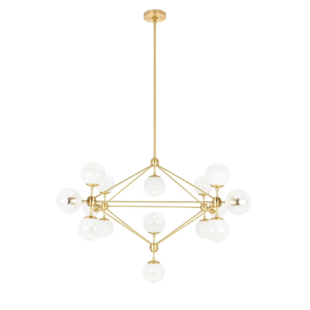MOOSEE lampa wisząca PLANETARIO 15 GOLD złota - klosze szronione — zdjęcie 2