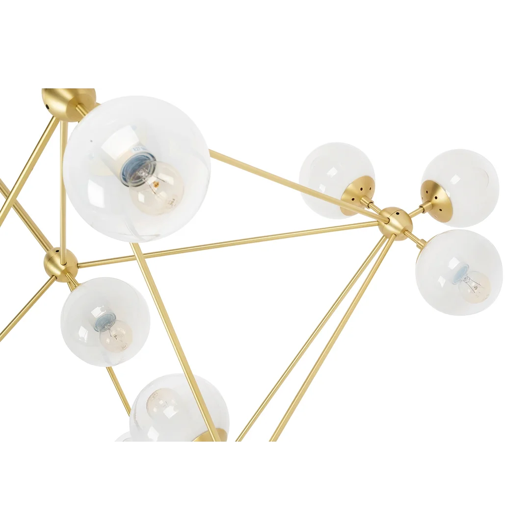 MOOSEE lampa wisząca PLANETARIO 15 GOLD złota - klosze szronione — zdjęcie 3