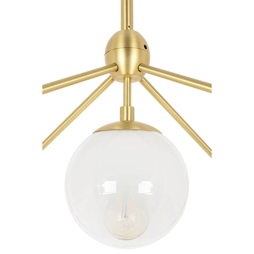 MOOSEE lampa wisząca PLANETARIO 15 GOLD złota - klosze szronione — zdjęcie 4