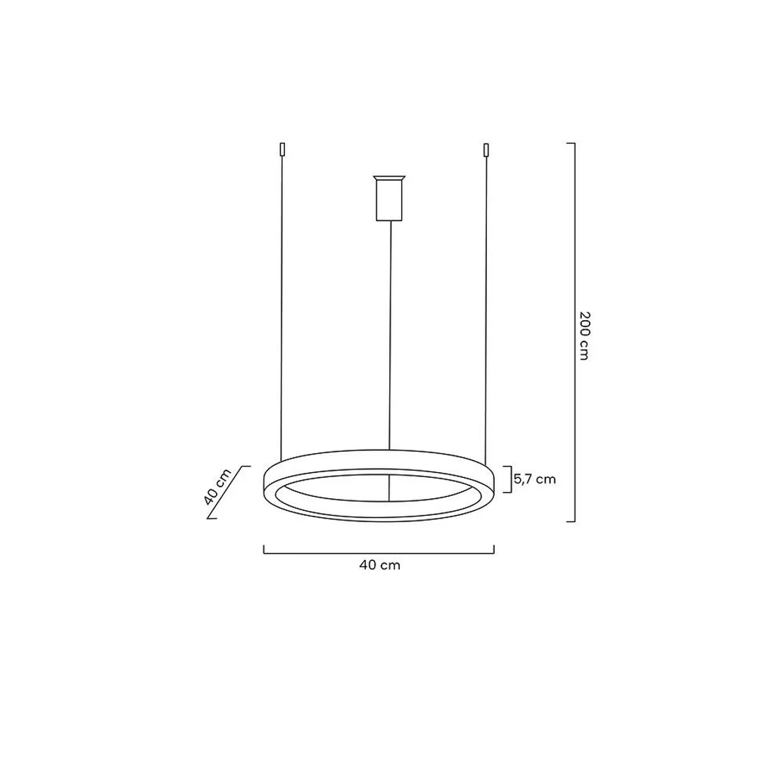MOOSEE lampa wisząca RING 40 srebrna — zdjęcie 7