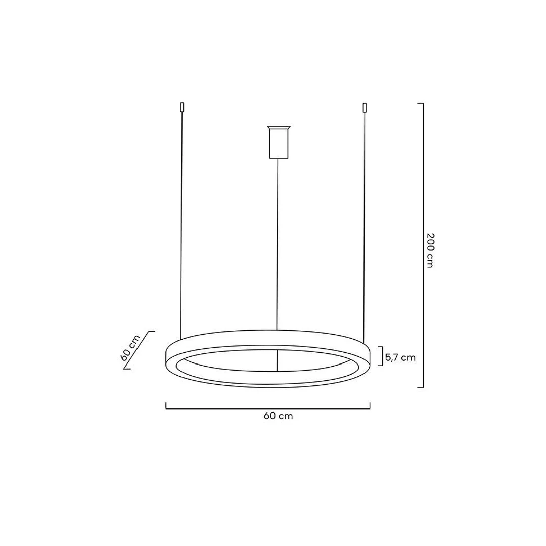 MOOSEE lampa wisząca RING 60 srebrna — zdjęcie 7