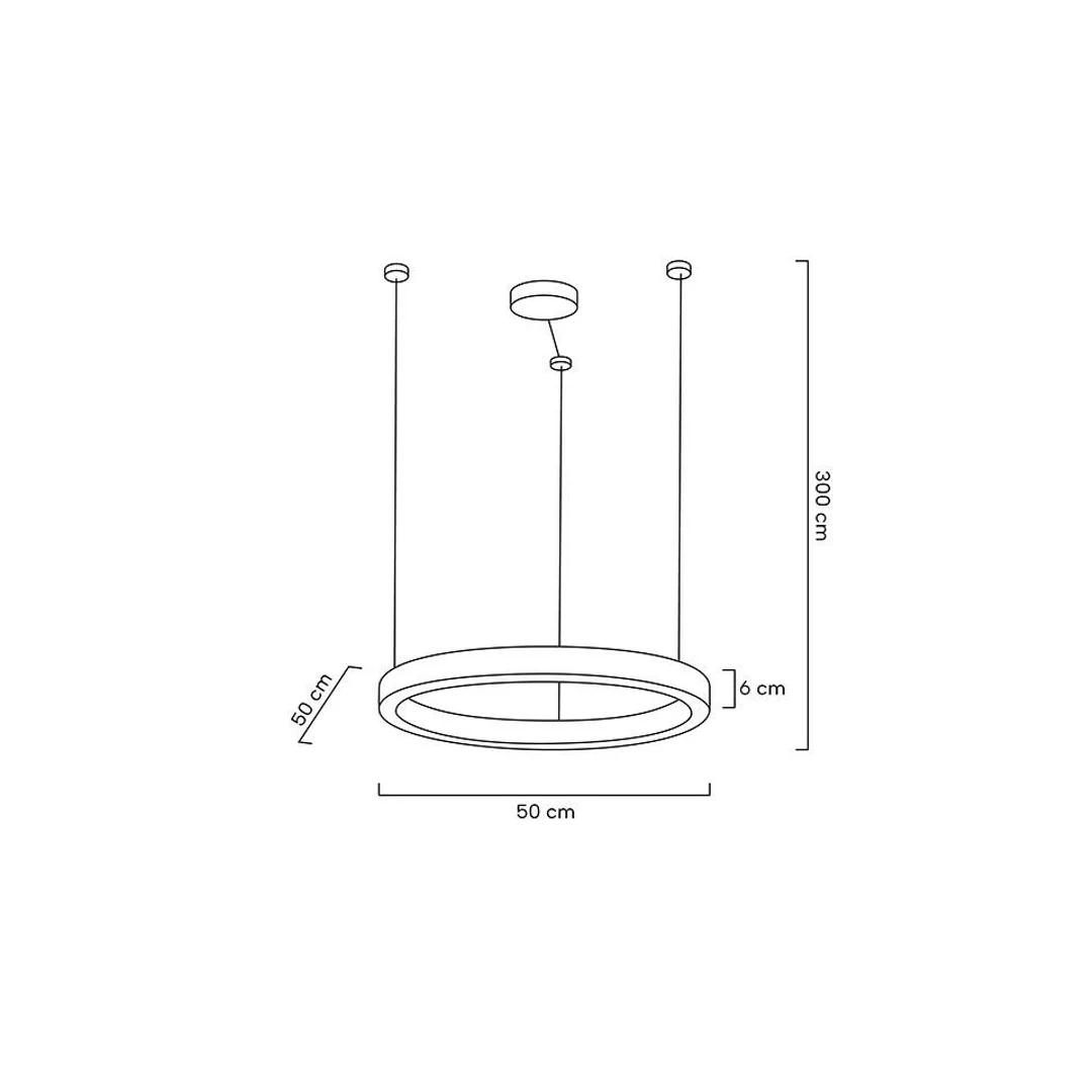 MOOSEE lampa wisząca RING LUXURY 50 złota — zdjęcie 6